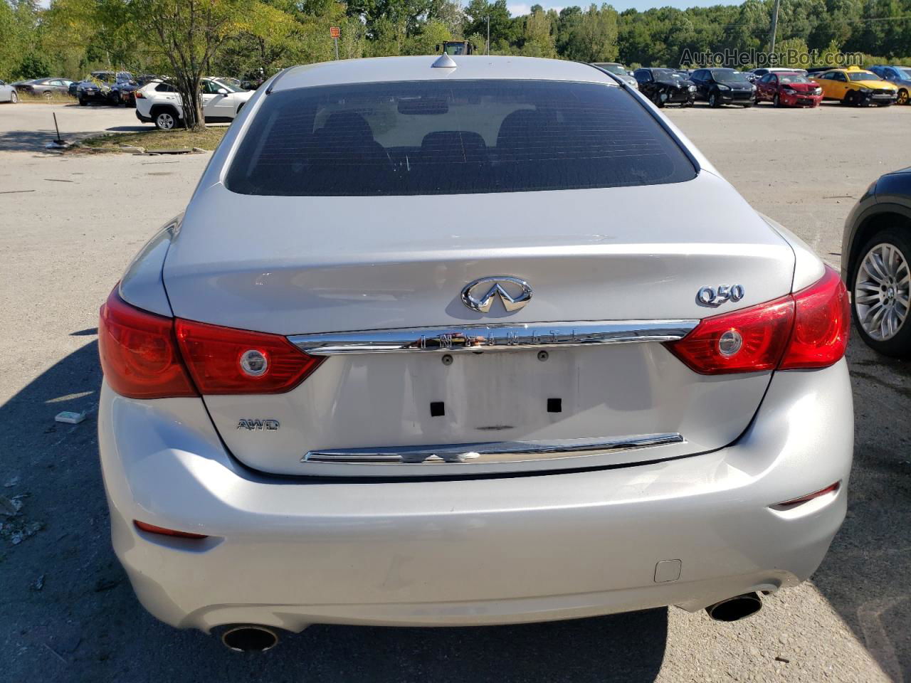 2014 Infiniti Q50 Base Silver vin: JN1BV7AR0EM692246