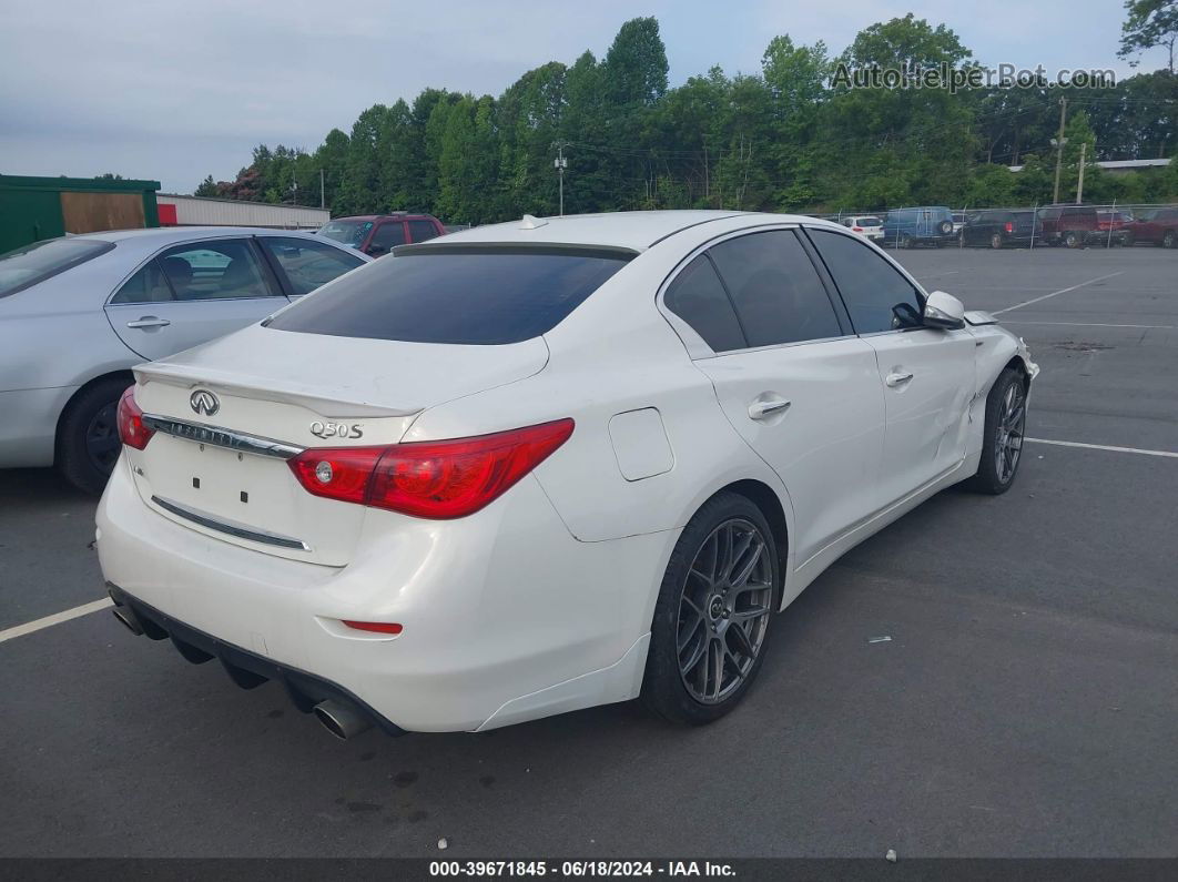 2014 Infiniti Q50   White vin: JN1BV7AR0EM692599