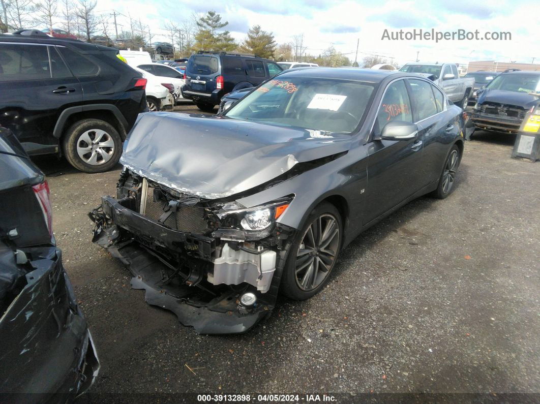 2014 Infiniti Q50 Sport Gray vin: JN1BV7AR0EM696975