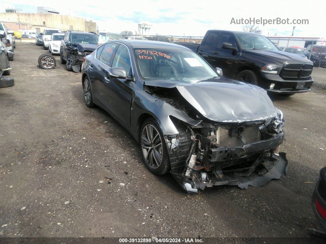 2014 Infiniti Q50 Sport Gray vin: JN1BV7AR0EM696975