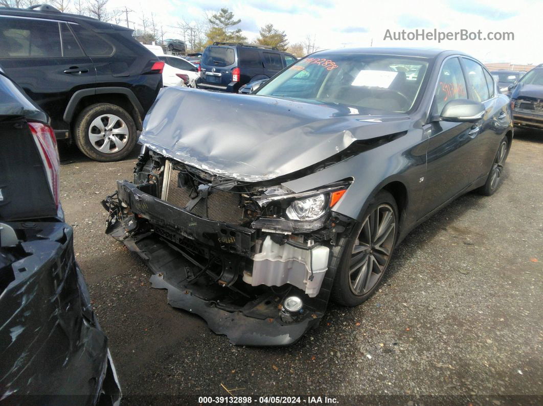 2014 Infiniti Q50 Sport Gray vin: JN1BV7AR0EM696975