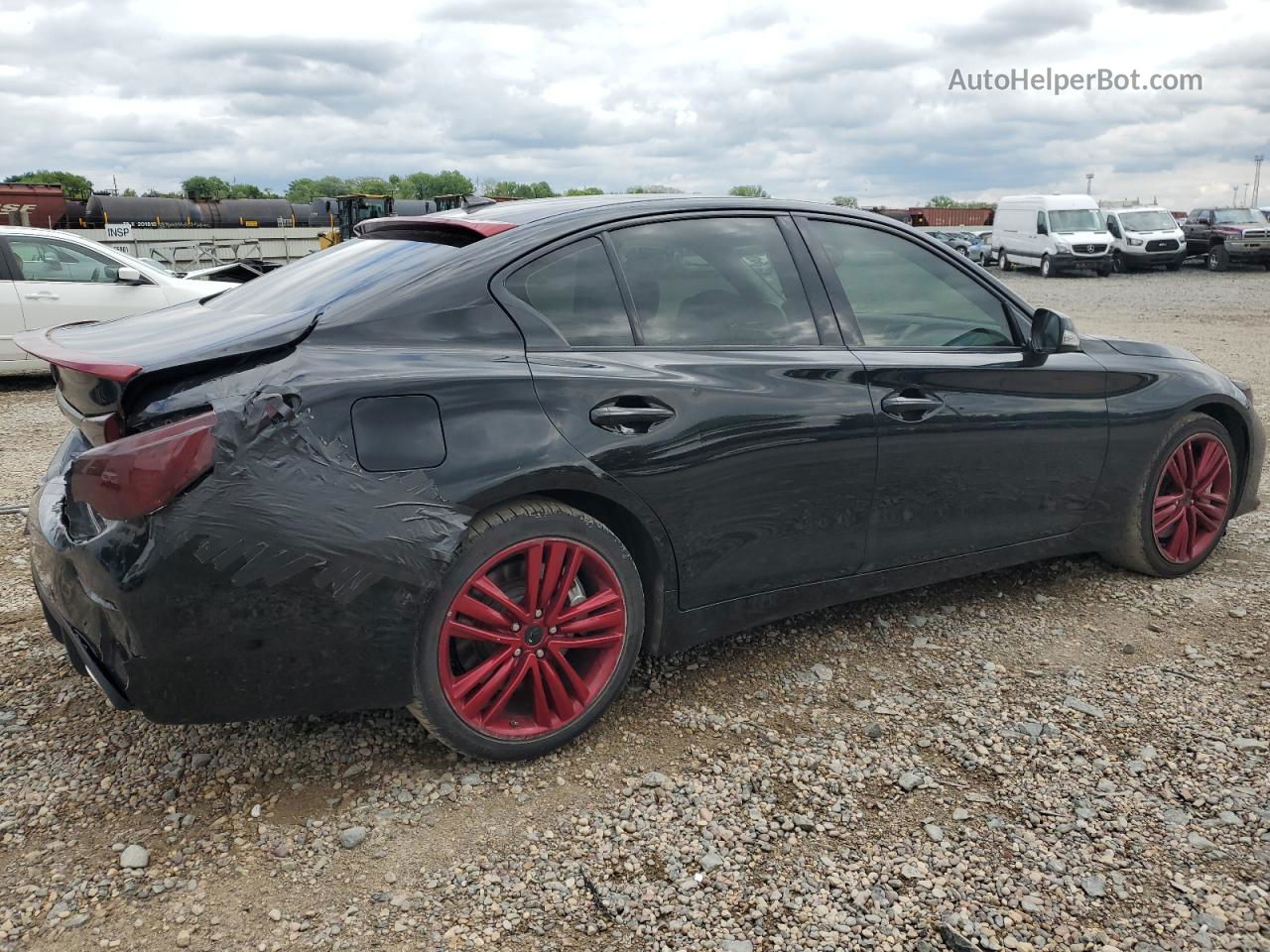 2014 Infiniti Q50 Base Black vin: JN1BV7AR0EM702094