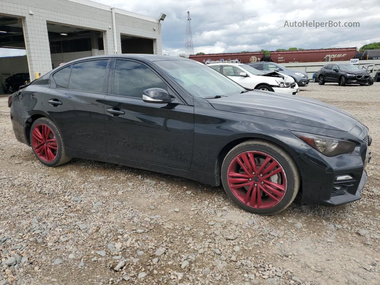 2014 Infiniti Q50 Base Black vin: JN1BV7AR0EM702094