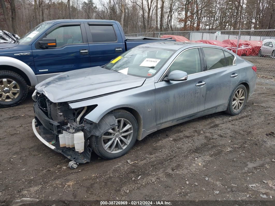 2014 Infiniti Q50 Premium Light Blue vin: JN1BV7AR0EM702242