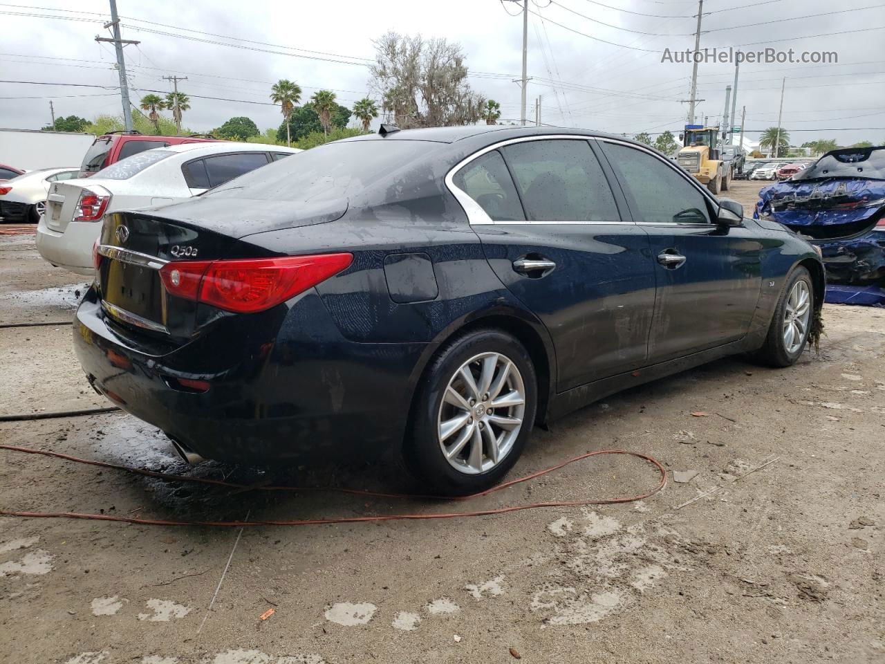 2014 Infiniti Q50 Base Черный vin: JN1BV7AR0EM703343