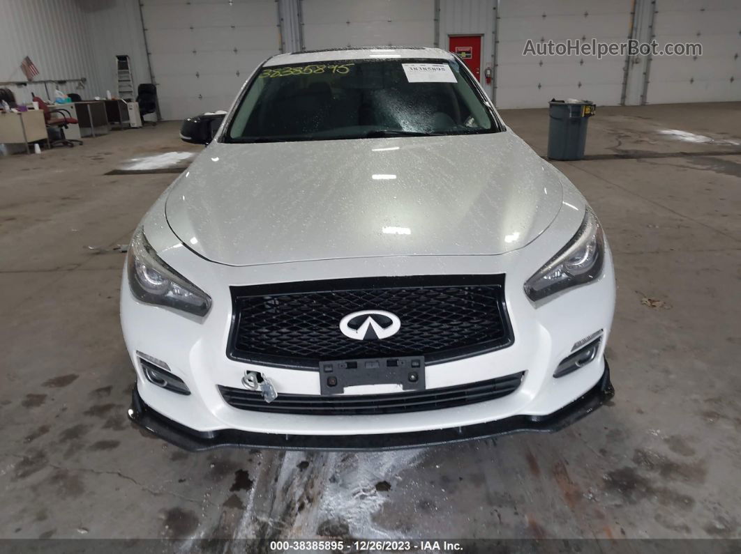 2014 Infiniti Q50 Premium White vin: JN1BV7AR0EM704010