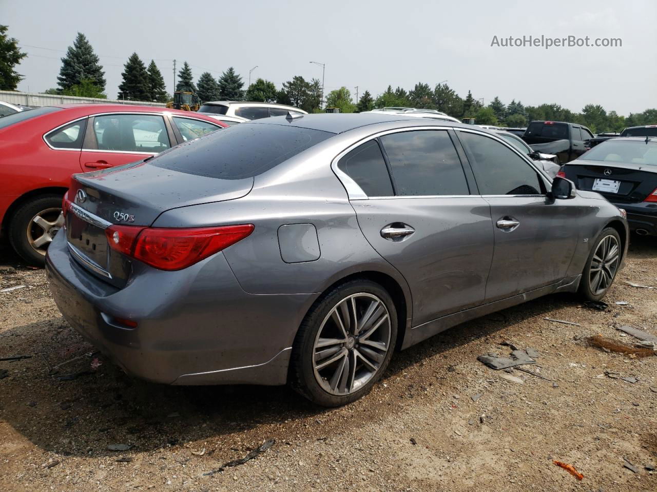 2015 Infiniti Q50 Base Gray vin: JN1BV7AR0FM393504