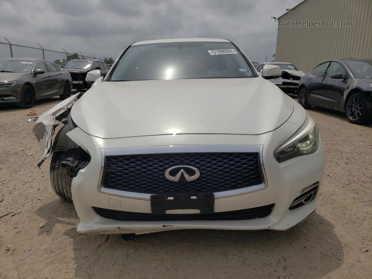 2015 Infiniti Q50 Base White vin: JN1BV7AR0FM404534