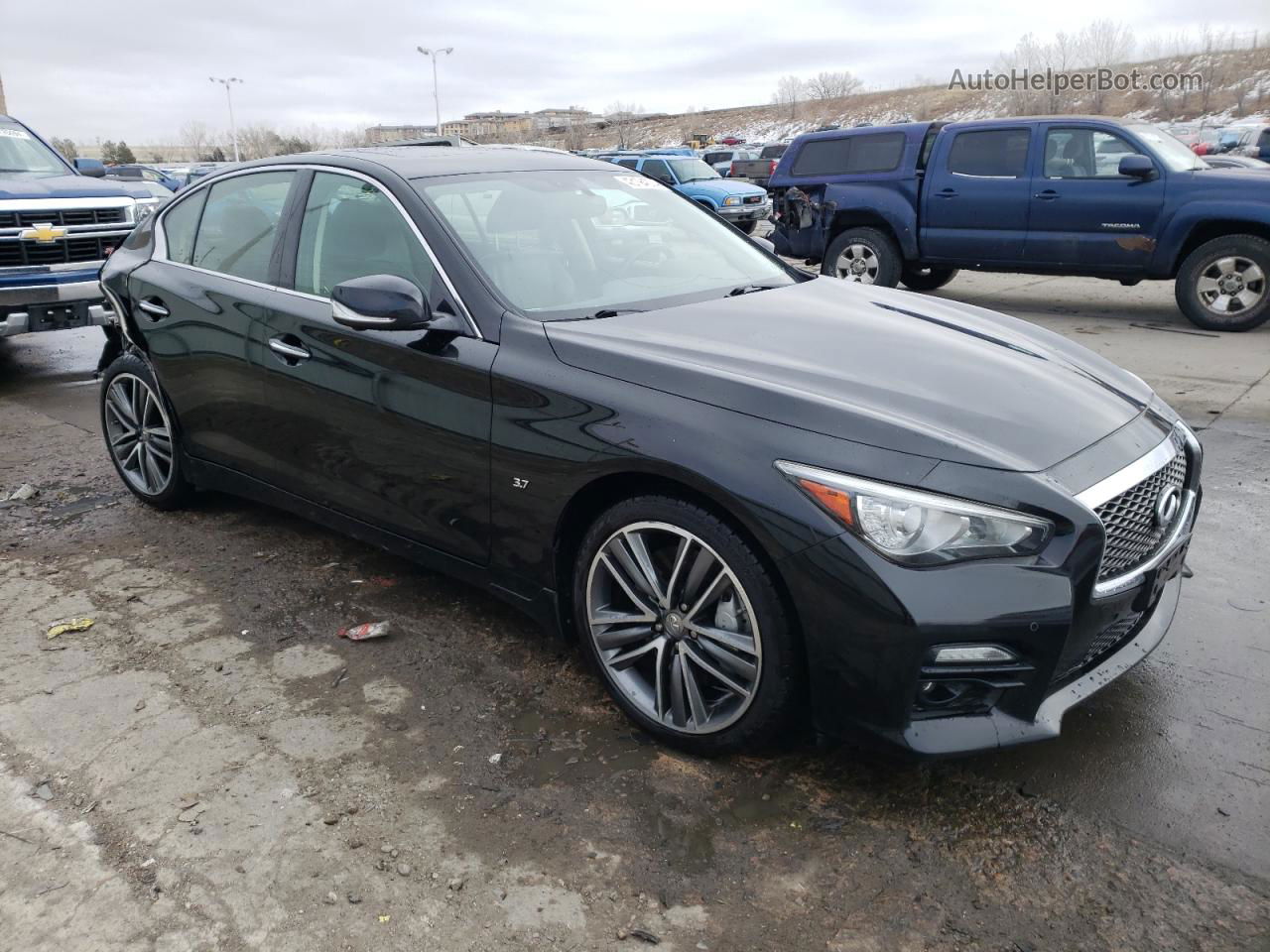 2015 Infiniti Q50 Base Black vin: JN1BV7AR0FM410544