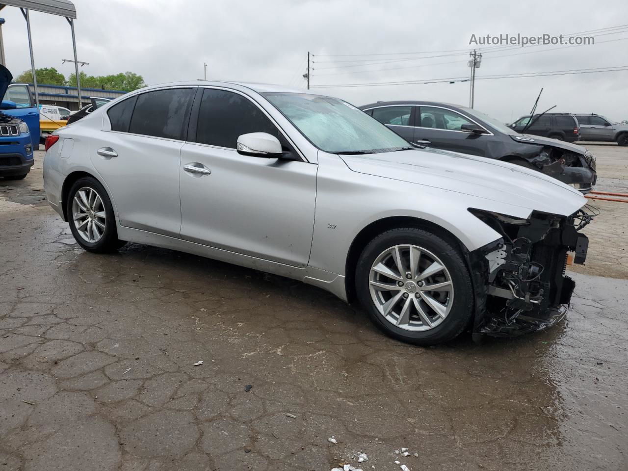 2015 Infiniti Q50 Base Silver vin: JN1BV7AR0FM414822