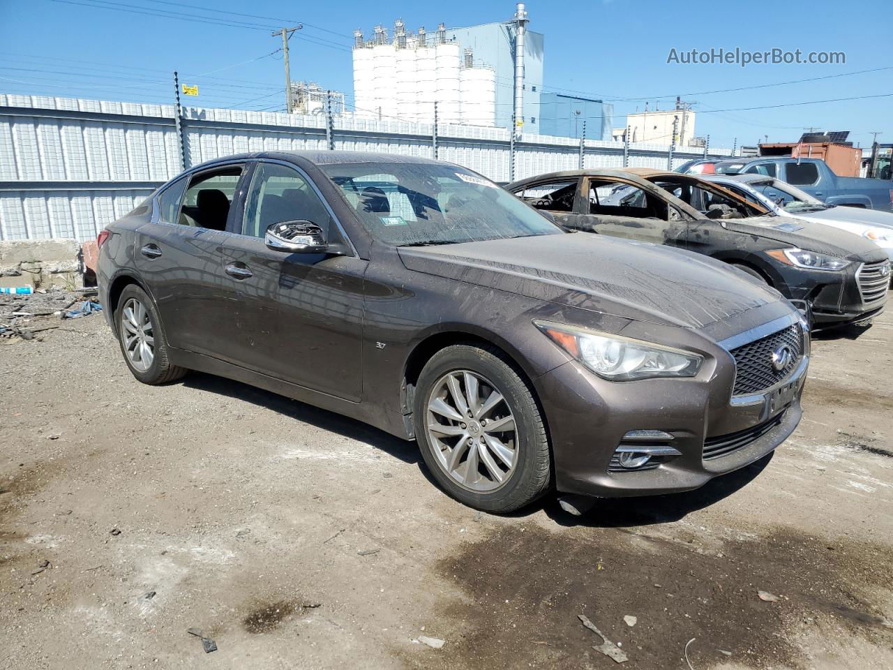 2014 Infiniti Q50 Base Коричневый vin: JN1BV7AR1EM680929