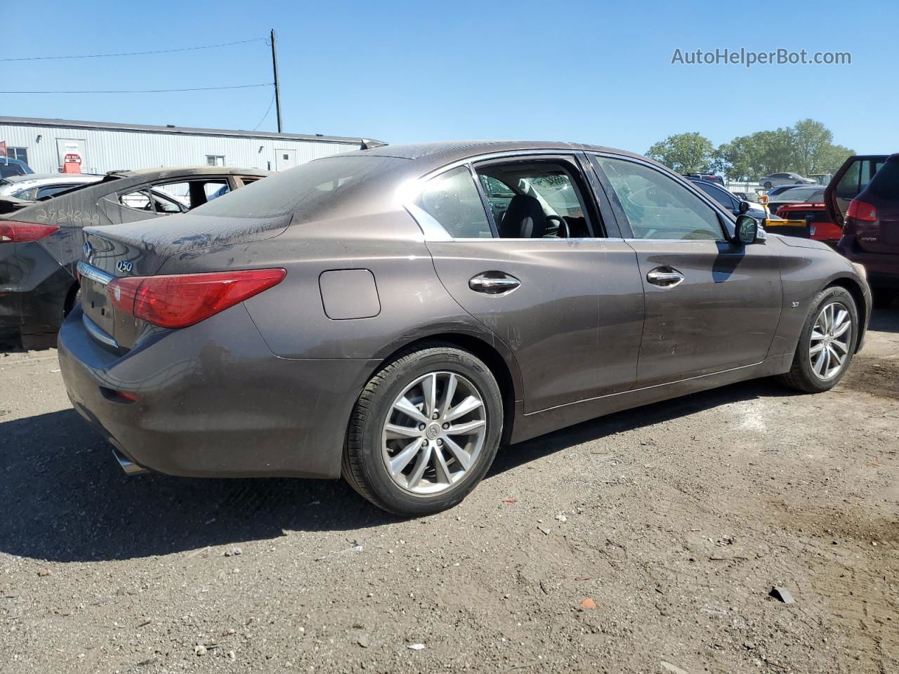 2014 Infiniti Q50 Base Коричневый vin: JN1BV7AR1EM680929