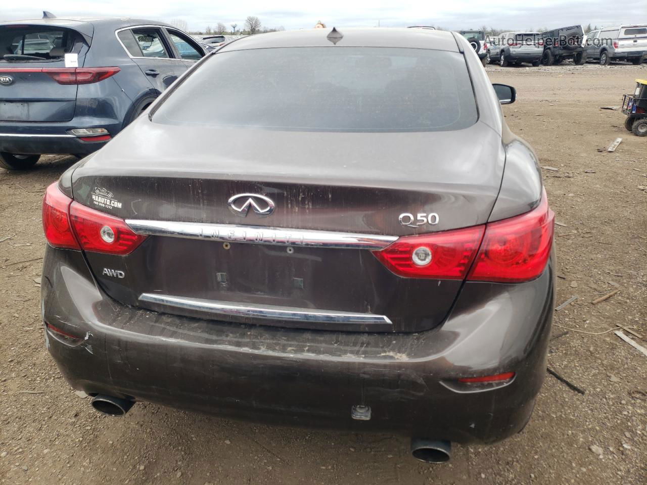 2014 Infiniti Q50 Base Серый vin: JN1BV7AR1EM685824