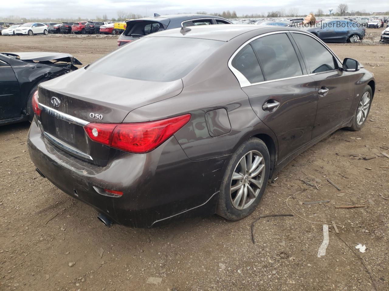 2014 Infiniti Q50 Base Серый vin: JN1BV7AR1EM685824