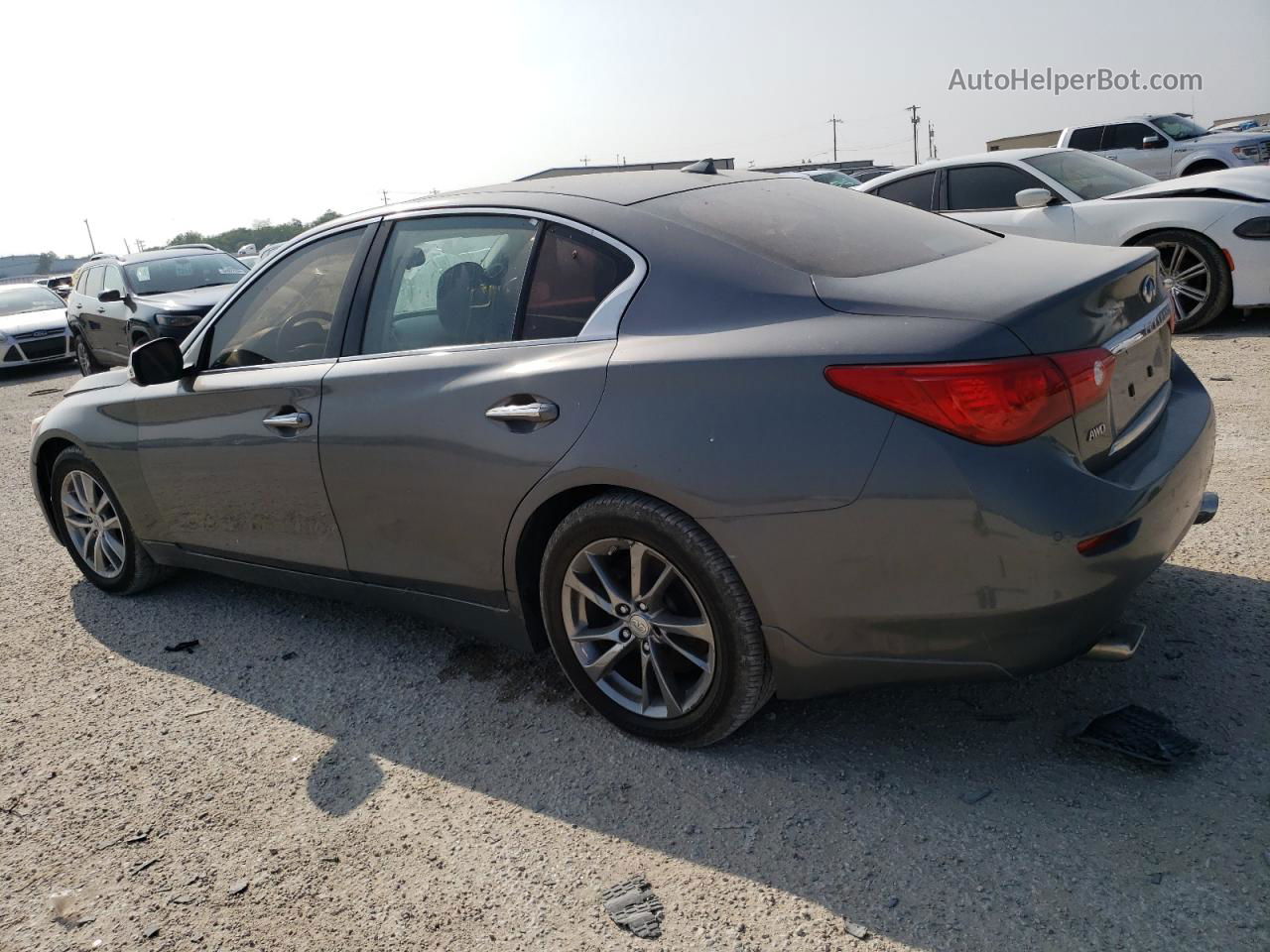 2014 Infiniti Q50 Base Gray vin: JN1BV7AR1EM688156