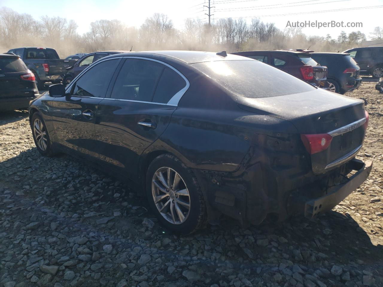 2014 Infiniti Q50 Base Black vin: JN1BV7AR1EM693552