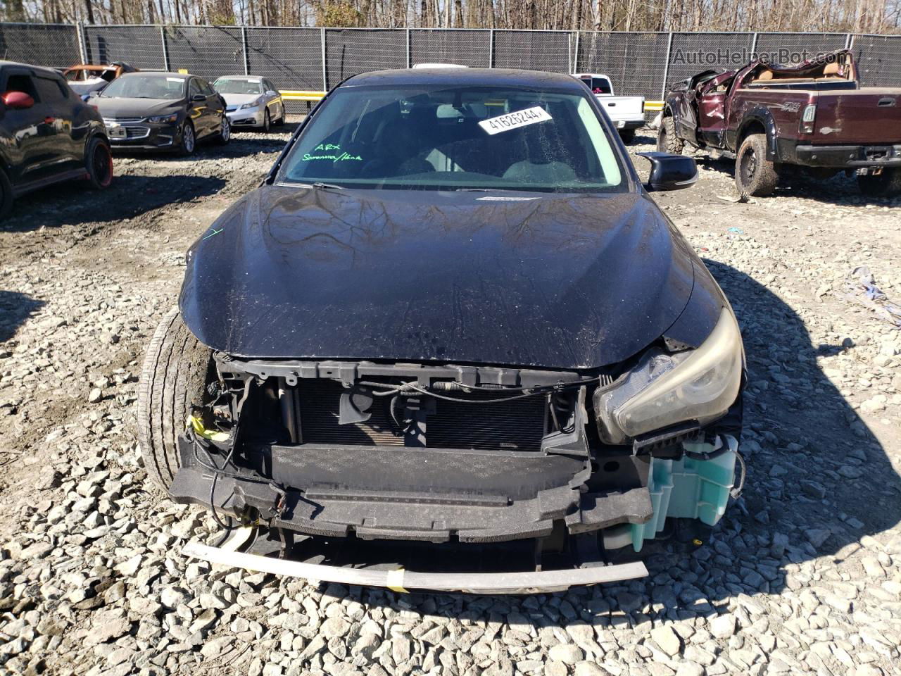 2014 Infiniti Q50 Base Black vin: JN1BV7AR1EM693552