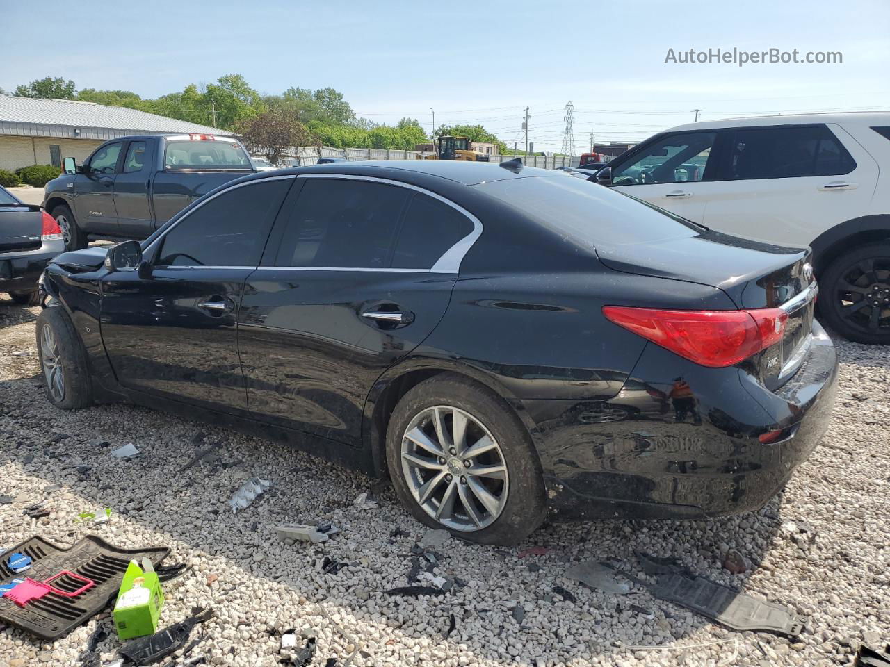 2014 Infiniti Q50 Base Черный vin: JN1BV7AR1EM695608