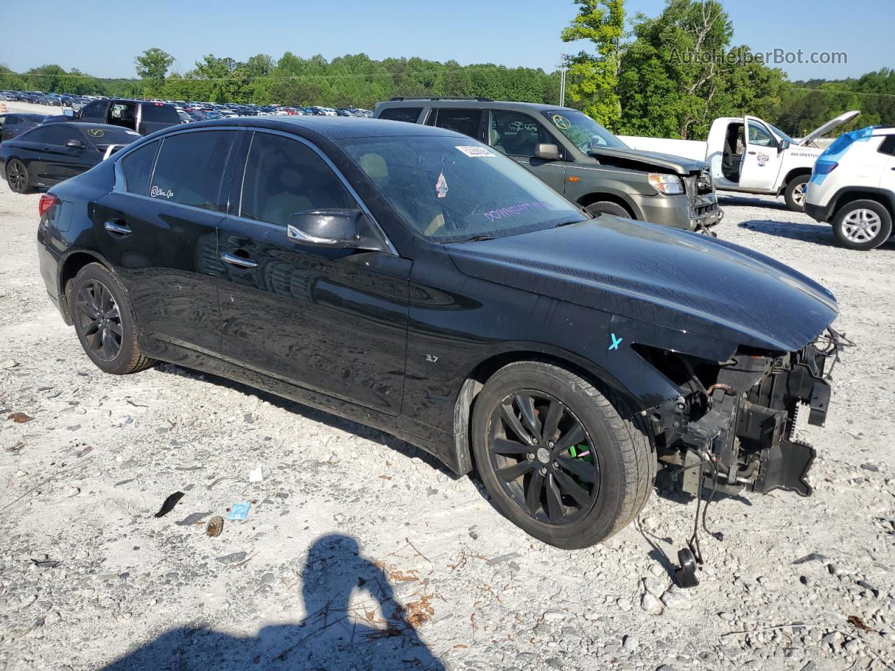 2014 Infiniti Q50 Base Black vin: JN1BV7AR1EM696757