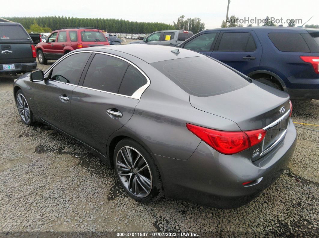 2014 Infiniti Q50 Sport Gray vin: JN1BV7AR1EM699951