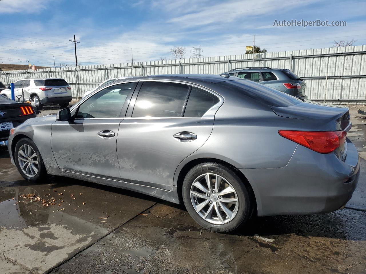 2014 Infiniti Q50 Base Gray vin: JN1BV7AR1EM703870