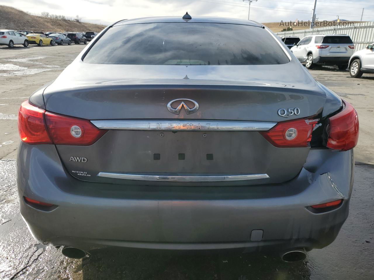 2014 Infiniti Q50 Base Gray vin: JN1BV7AR1EM703870