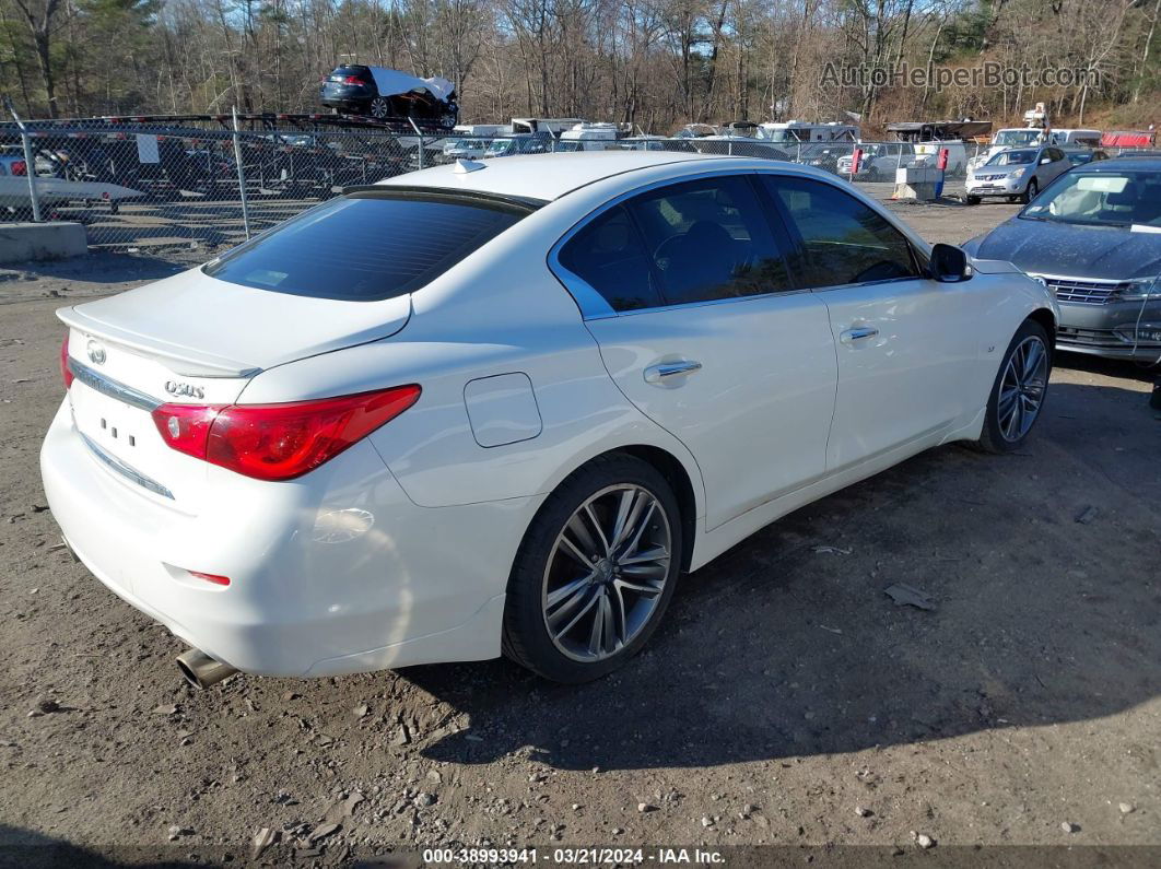 2014 Infiniti Q50 Sport White vin: JN1BV7AR1EM704193