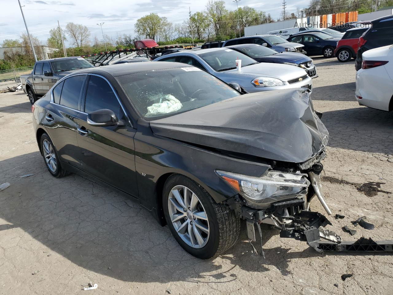 2014 Infiniti Q50 Base Black vin: JN1BV7AR1EM707773