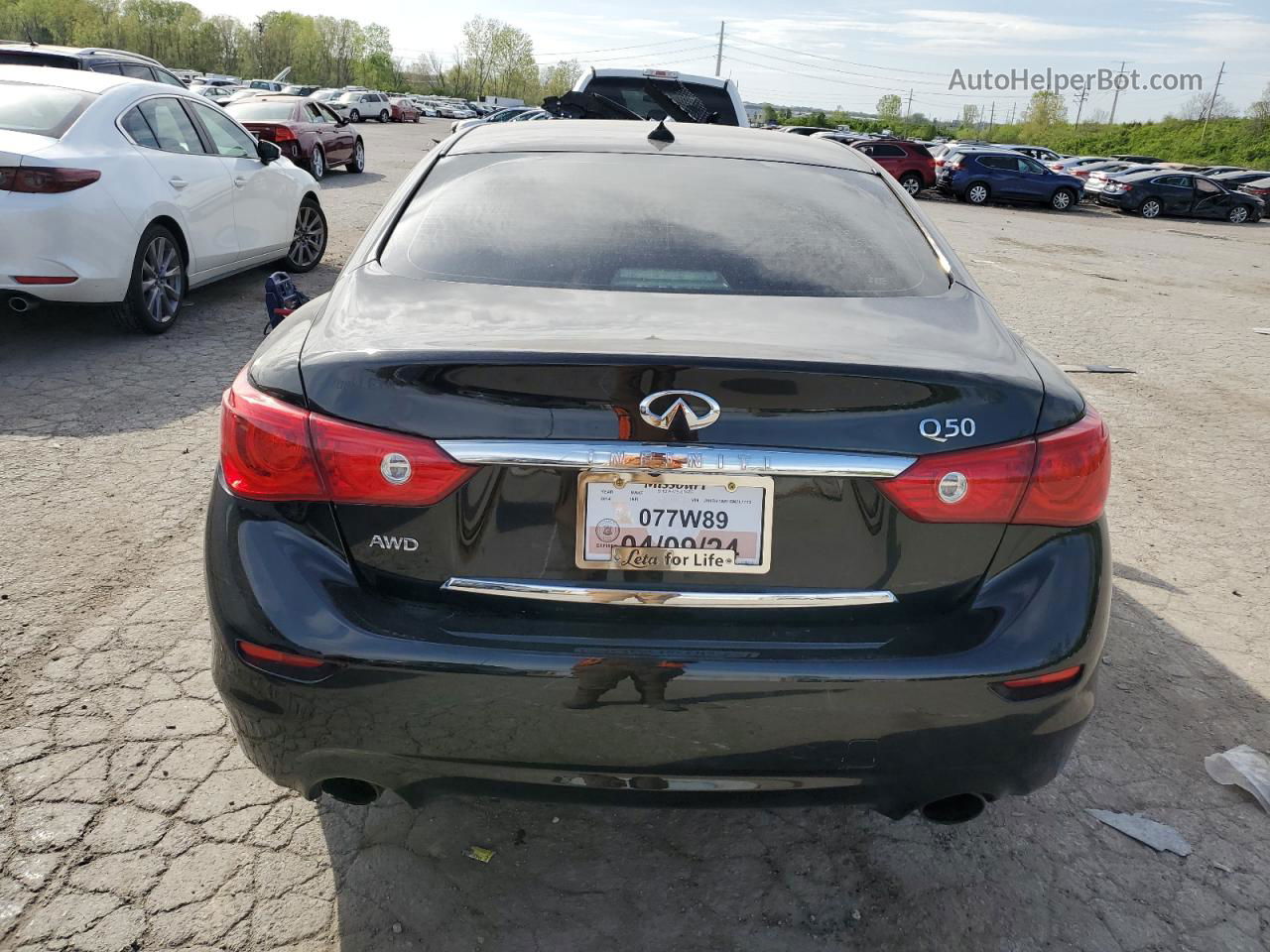 2014 Infiniti Q50 Base Black vin: JN1BV7AR1EM707773