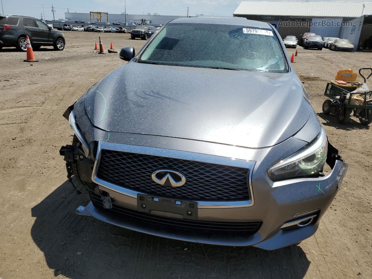 2015 Infiniti Q50 Base Gray vin: JN1BV7AR1FM392331