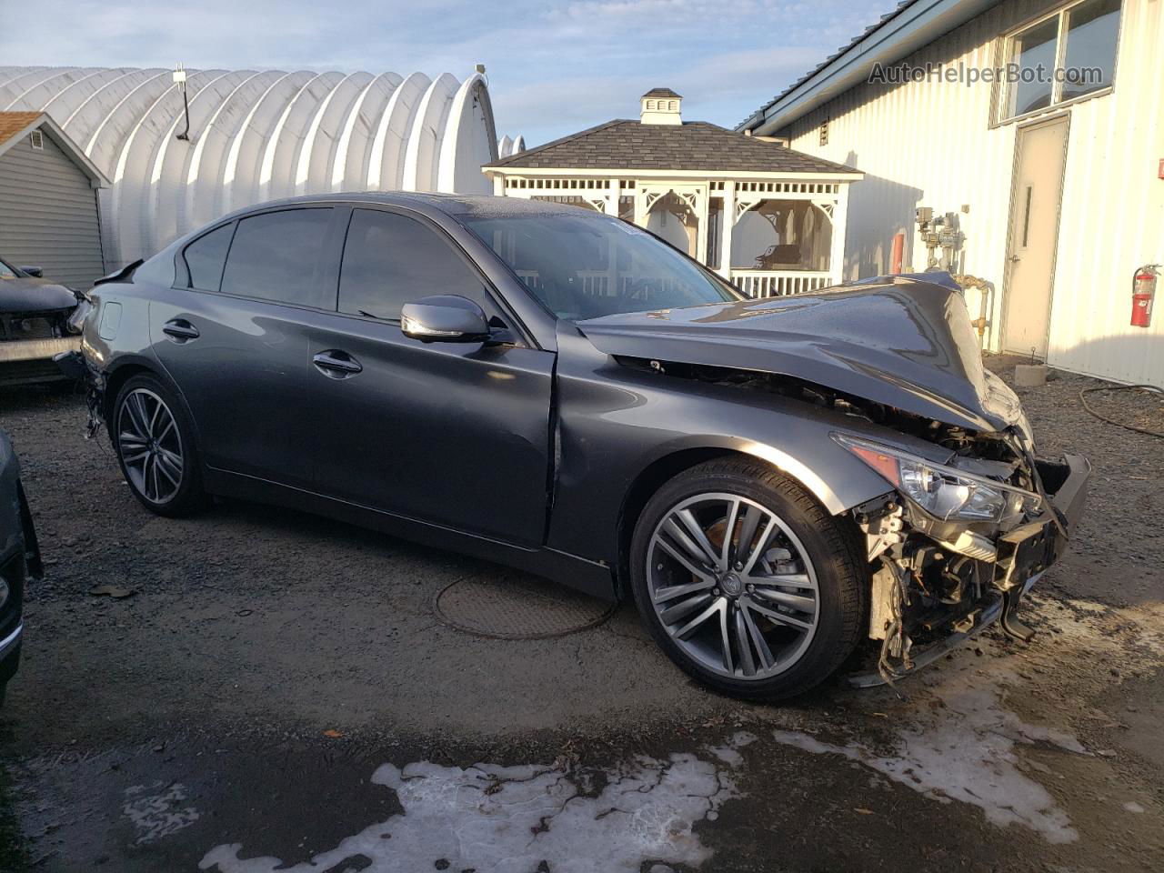 2015 Infiniti Q50 Base Gray vin: JN1BV7AR1FM400752