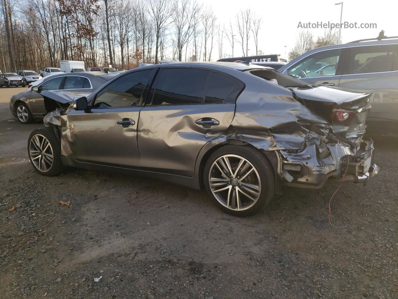 2015 Infiniti Q50 Base Gray vin: JN1BV7AR1FM400752