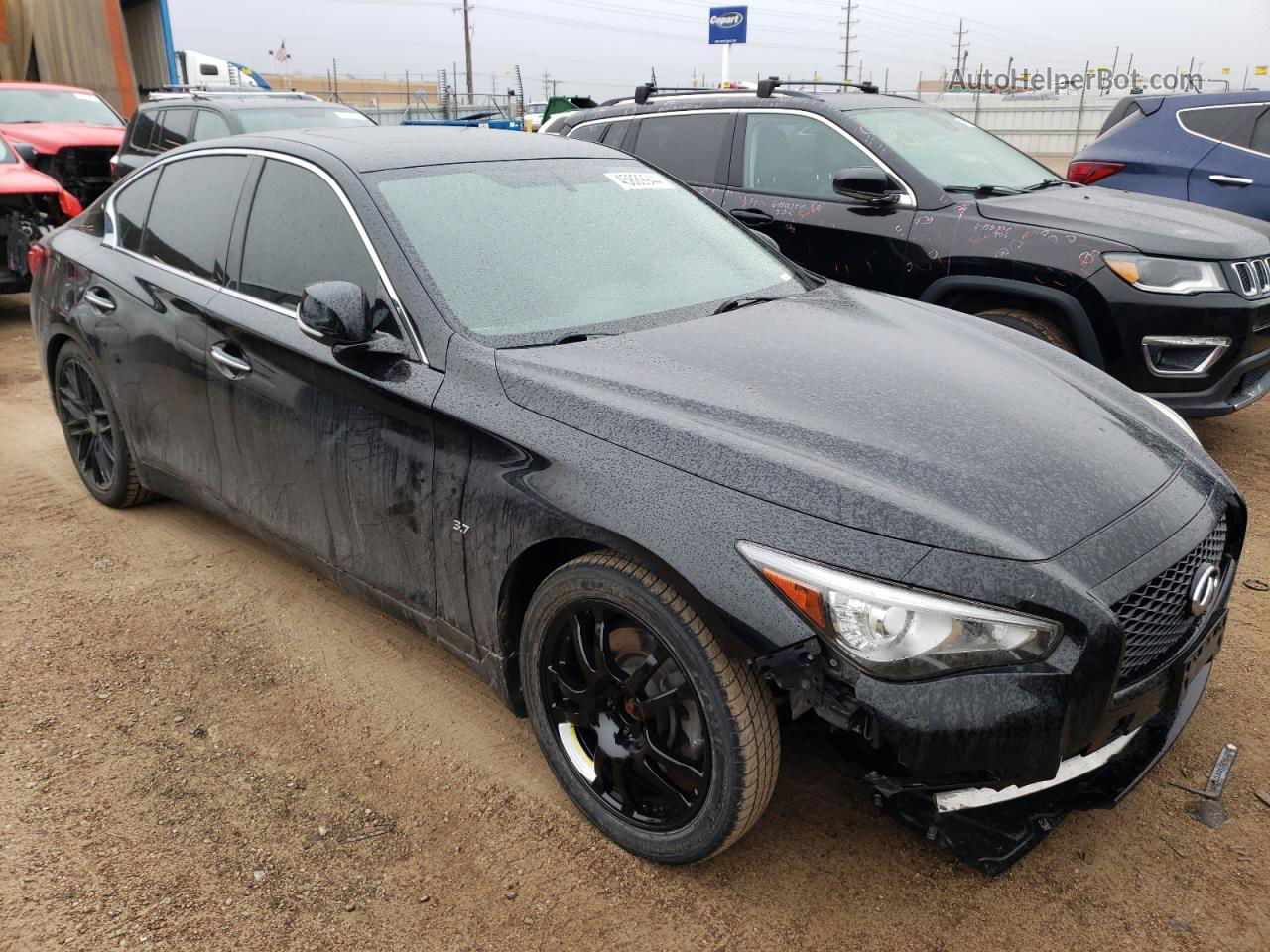 2015 Infiniti Q50 Base Черный vin: JN1BV7AR1FM409564