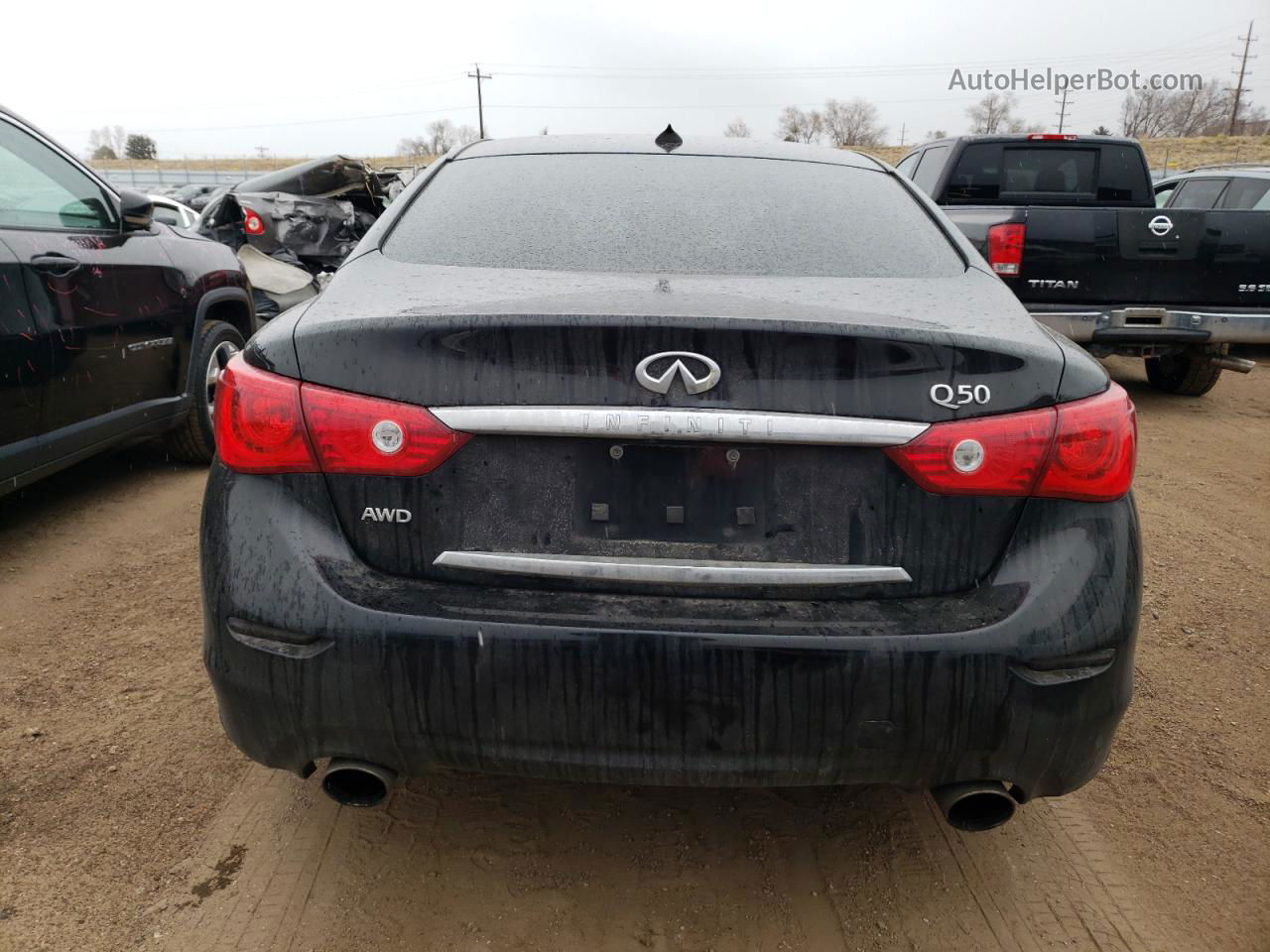 2015 Infiniti Q50 Base Black vin: JN1BV7AR1FM409564