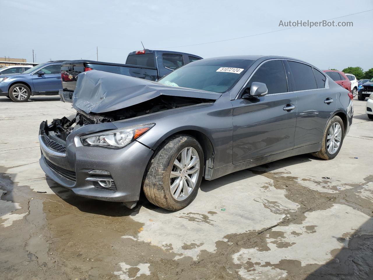 2015 Infiniti Q50 Base Gray vin: JN1BV7AR1FM417986