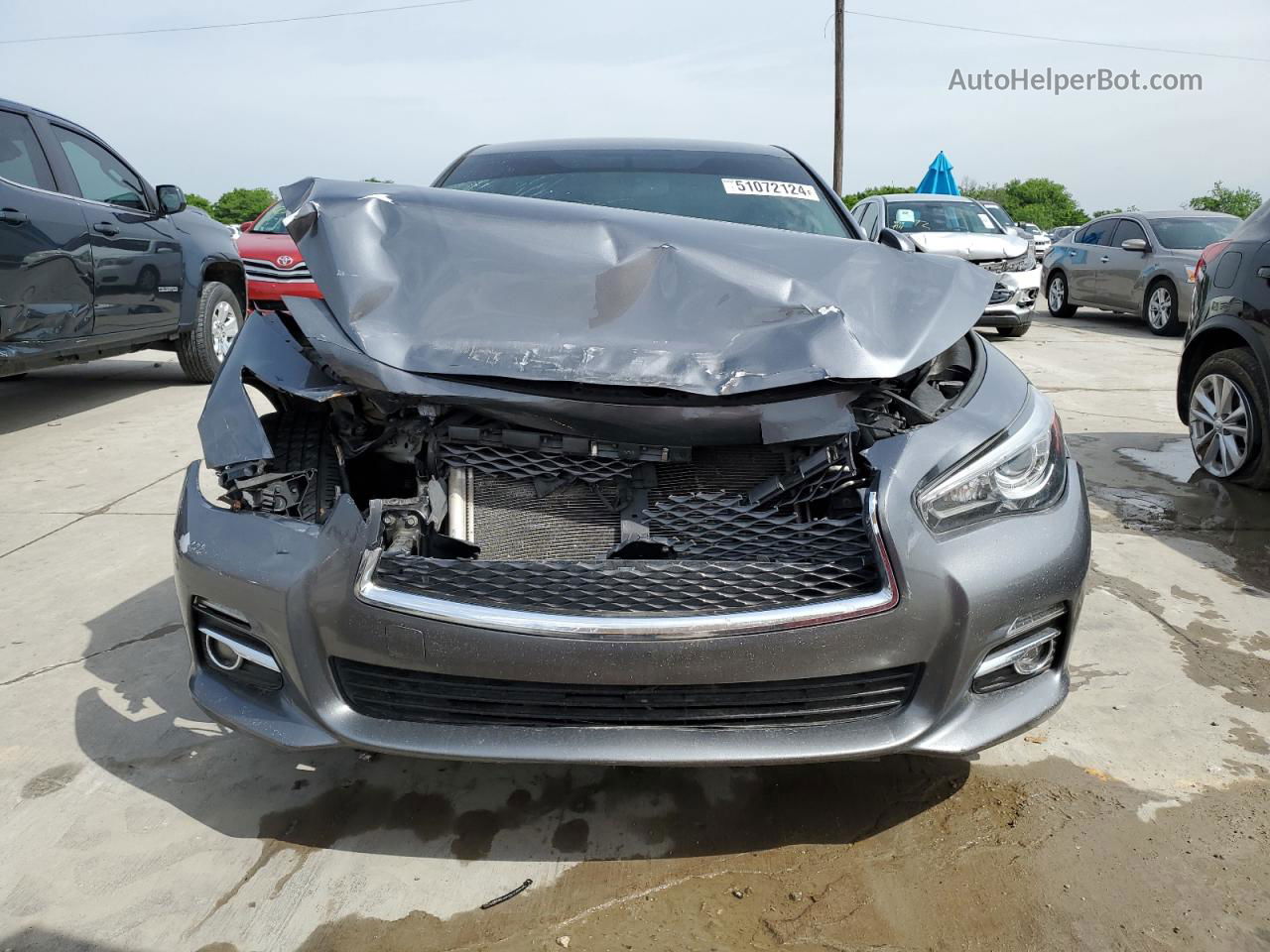 2015 Infiniti Q50 Base Gray vin: JN1BV7AR1FM417986