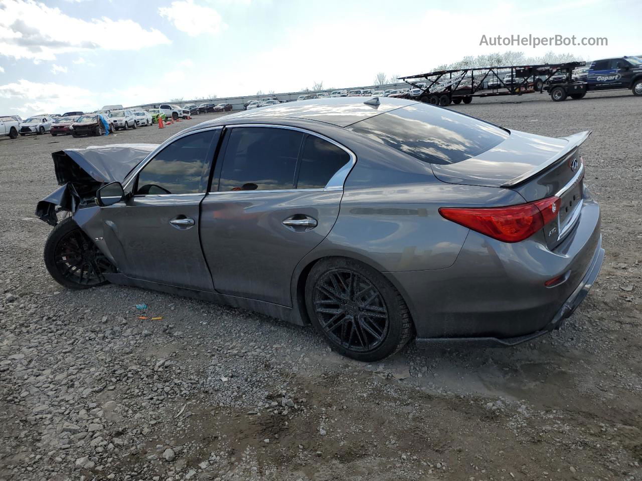 2015 Infiniti Q50 Base Gray vin: JN1BV7AR1FM421827