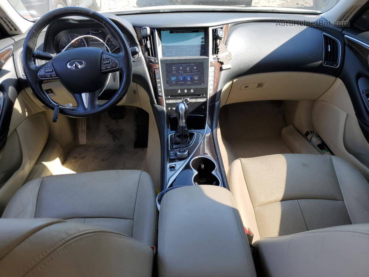 2014 Infiniti Q50 Base Белый vin: JN1BV7AR2EM681216