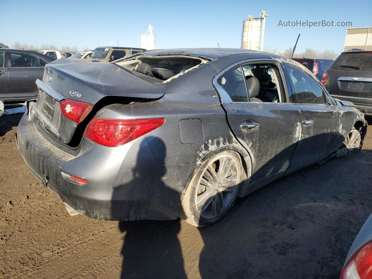 2014 Infiniti Q50 Base Серый vin: JN1BV7AR2EM682317