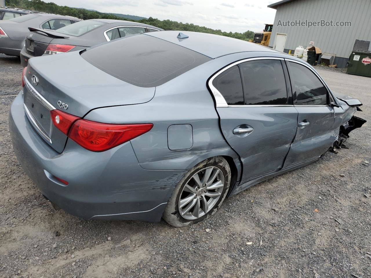 2014 Infiniti Q50 Base Бирюзовый vin: JN1BV7AR2EM684648