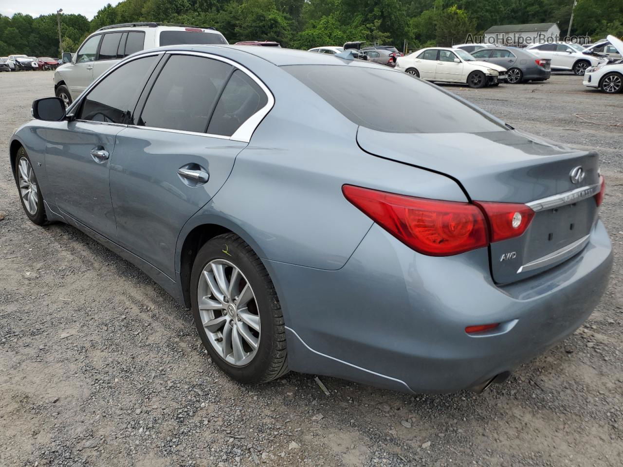 2014 Infiniti Q50 Base Бирюзовый vin: JN1BV7AR2EM684648