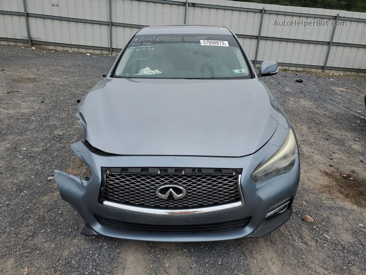 2014 Infiniti Q50 Base Turquoise vin: JN1BV7AR2EM684648