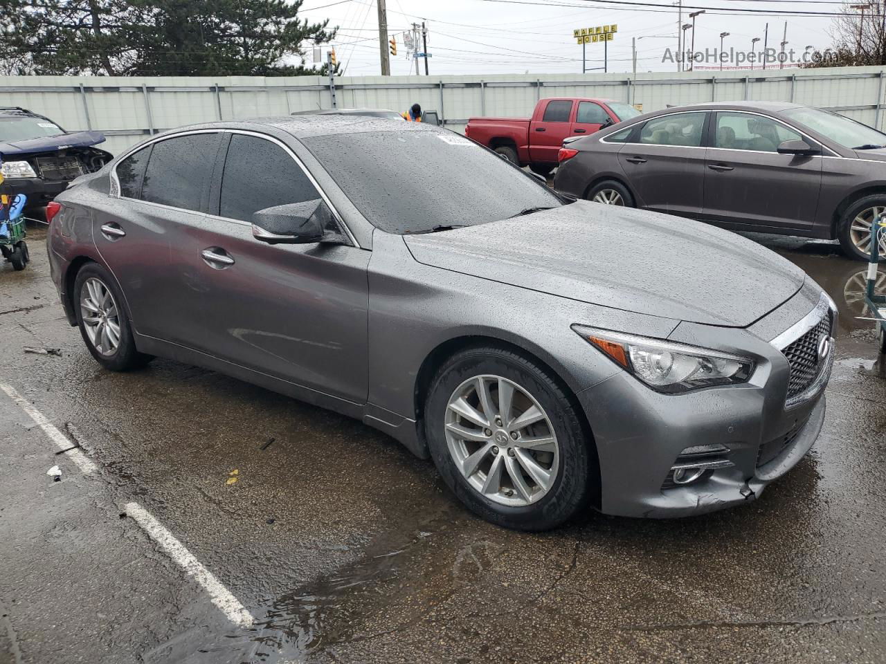 2014 Infiniti Q50 Base Gray vin: JN1BV7AR2EM686867