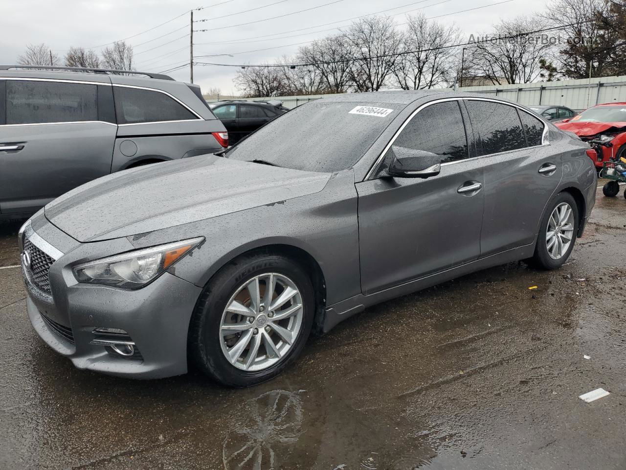 2014 Infiniti Q50 Base Gray vin: JN1BV7AR2EM686867