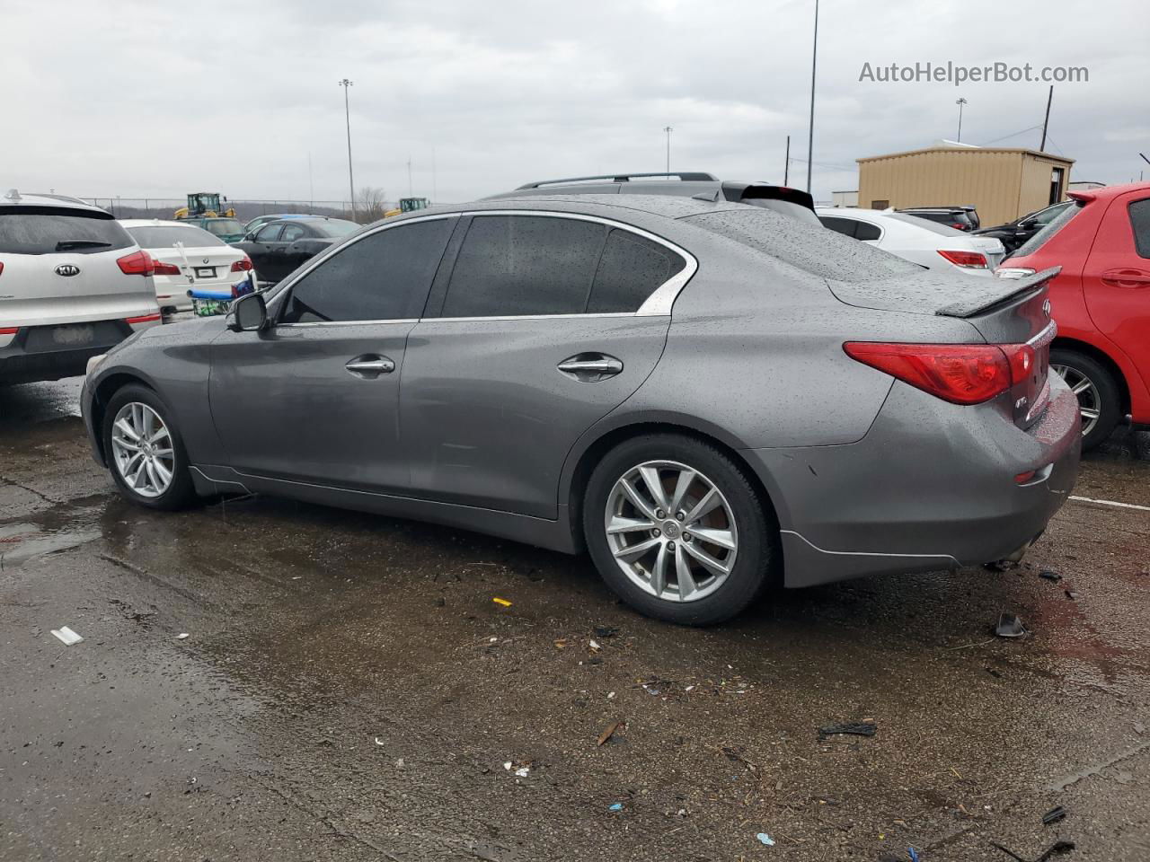 2014 Infiniti Q50 Base Gray vin: JN1BV7AR2EM686867