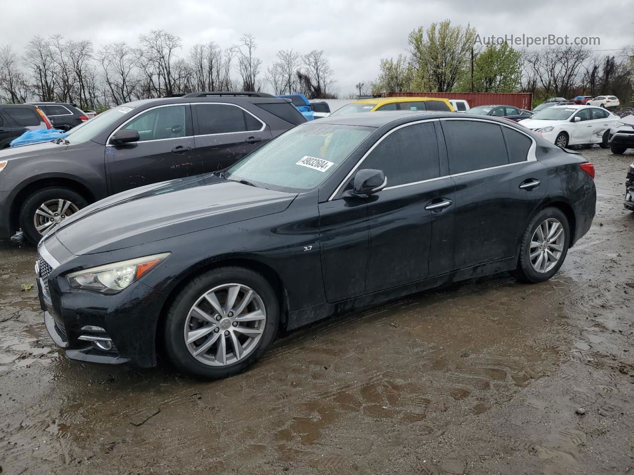 2014 Infiniti Q50 Base Черный vin: JN1BV7AR2EM690742