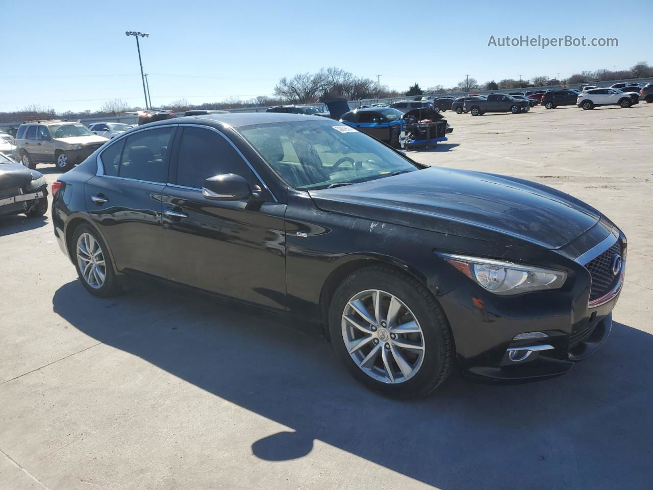 2014 Infiniti Q50 Base Black vin: JN1BV7AR2EM693981