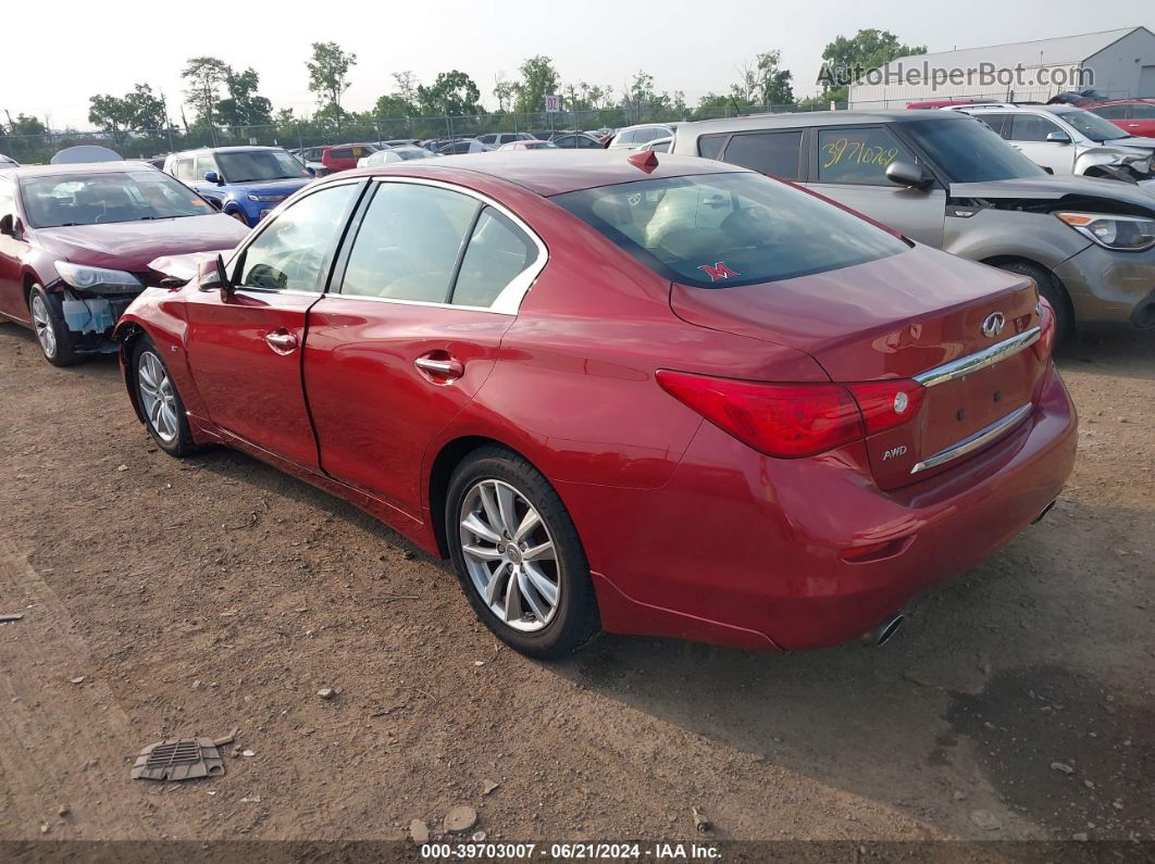 2014 Infiniti Q50 Premium Maroon vin: JN1BV7AR2EM694659