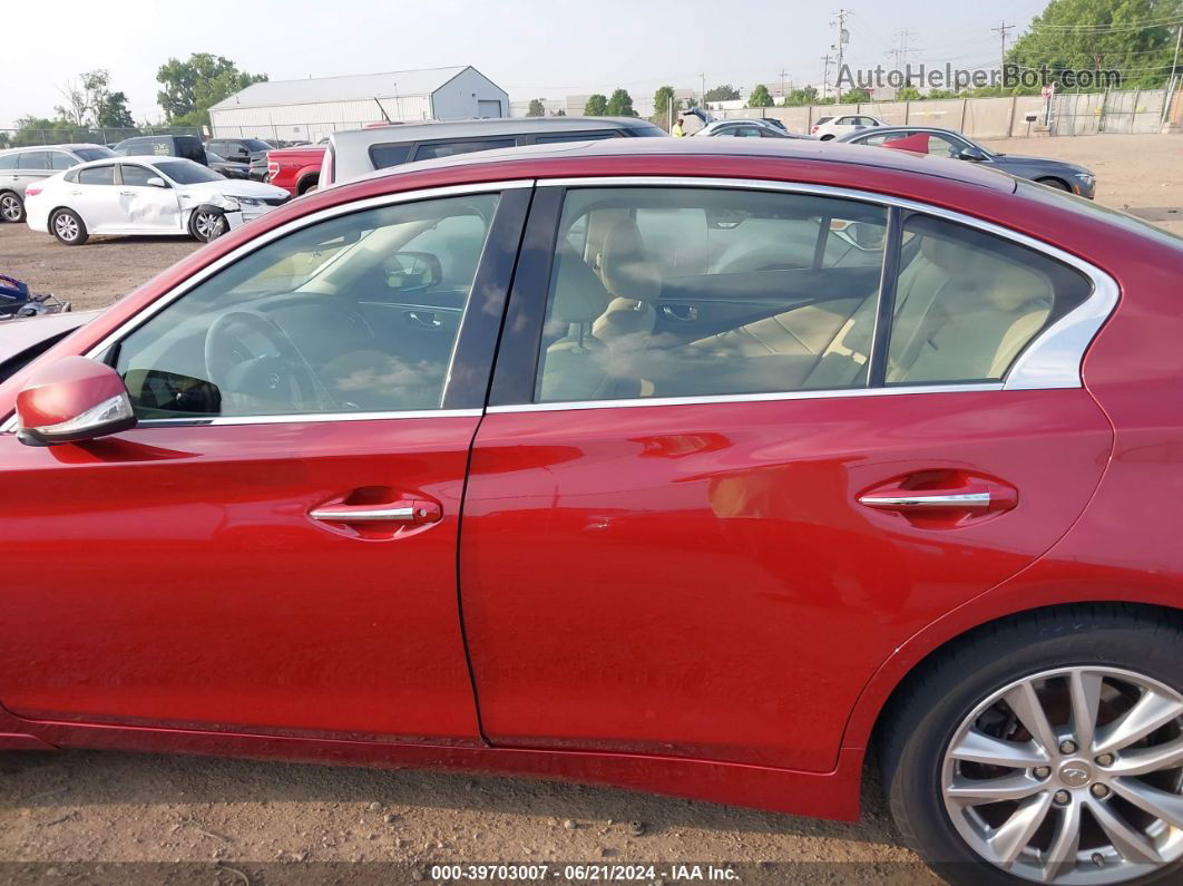 2014 Infiniti Q50 Premium Maroon vin: JN1BV7AR2EM694659