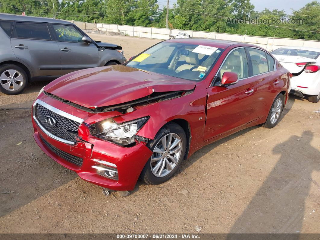 2014 Infiniti Q50 Premium Maroon vin: JN1BV7AR2EM694659